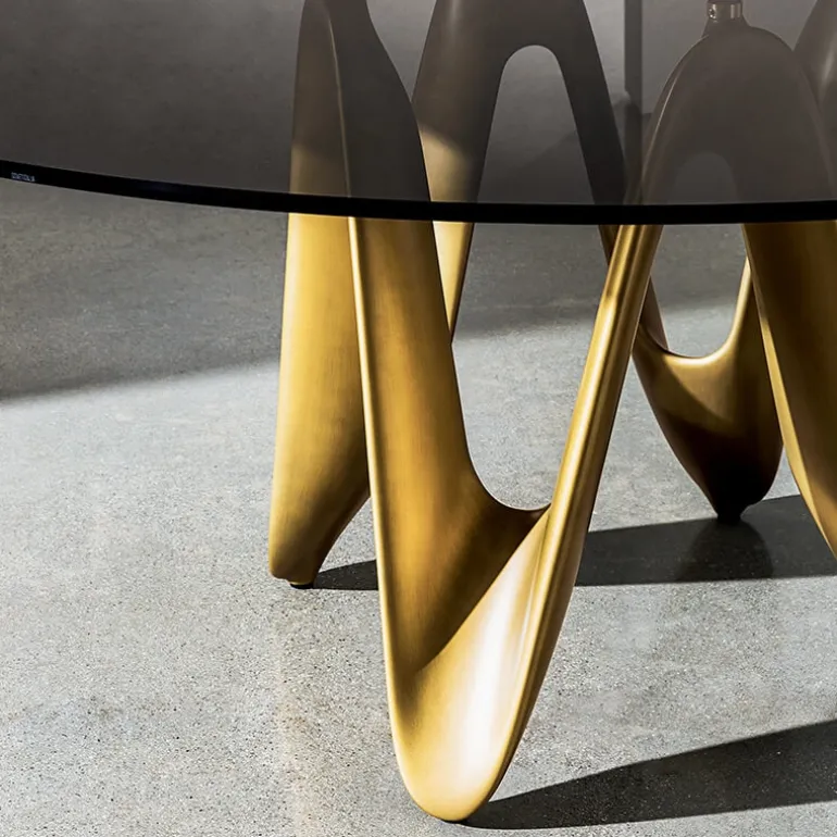 Lambda Sovet® Table ronde design en verre
