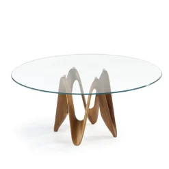 Lambda Sovet® Table ronde design en verre