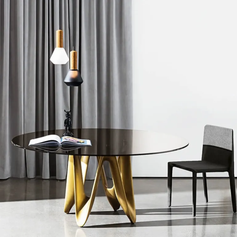 Lambda Sovet® Table ronde design en verre