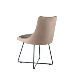 Lars Chaise design en tissu et pieds filaires en métal