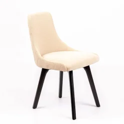 Lars diamant Chaise en tissu matelassé diamant et en bois massif