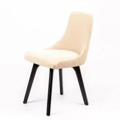 Lars diamant Chaise en tissu matelassé diamant et en bois massif