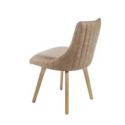 Lars line Chaise matelassée avec pieds en bois massif