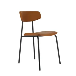 Lazio Chaise belge style rétro en simili avec pieds en métal