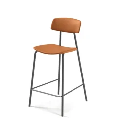 Lazio Tabouret snack style rétro en simili fabriqué en Belgique