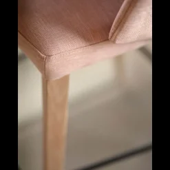 Lena Mobitec ® Tabouret snack en tissu avec accoudoirs et pieds en bois