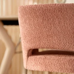 Lena Mobitec ® Tabouret snack en tissu avec accoudoirs et pieds en bois