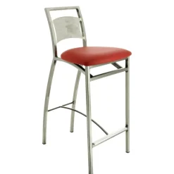 Liane Carrier® Tabouret snack en synthétique et métal dossier motif style industriel