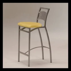 Liane Carrier® Tabouret snack en synthétique et métal dossier motif style industriel