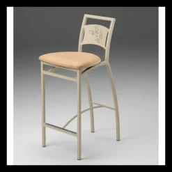 Liane Carrier® Tabouret snack en synthétique et métal dossier motif style industriel