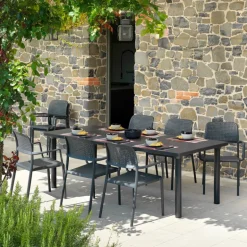 Libeccio Table de jardin extensible en polypropylène et aluminium