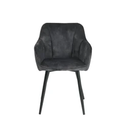 LisonFauteuil cosy en tissu avec pieds en métal