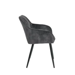 LisonFauteuil cosy en tissu avec pieds en métal