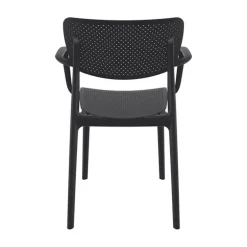 Loft Chaise de jardin micro perforée avec accoudoirs