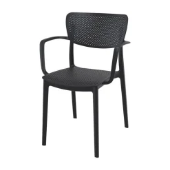 Loft Chaise de jardin micro perforée avec accoudoirs