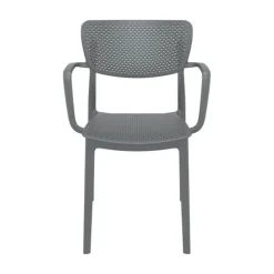 Loft Chaise moderne avec accoudoirs en polypropylène micro perforé