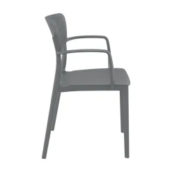 Loft Chaise moderne avec accoudoirs en polypropylène micro perforé