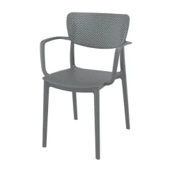 Loft Chaise moderne avec accoudoirs en polypropylène micro perforé