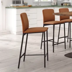 Loft Tabouret snack contemporain en simili et métal