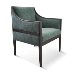 Loic Fauteuil de style en tissu fabriqué en France