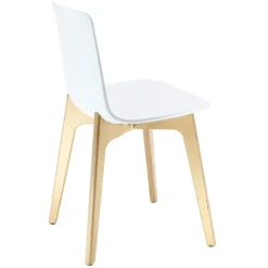 Lottus Enea® Chaise design en polypropylène et pieds bois