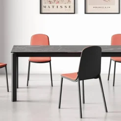 Lotus Table contemporaine extensible en céramique