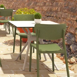 Lucy Chaise de jardin en polypropylène micro perforé