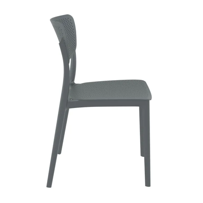 Lucy Chaise moderne en polypropylène micro perforé