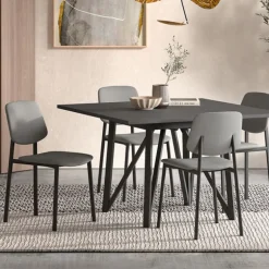 Lugano Chaise de séjour en simili avec pieds en métal