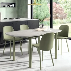 Lustra Table de cuisine en stratifié avec allonge
