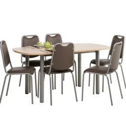 Lustra Table de cuisine en stratifié avec allonge