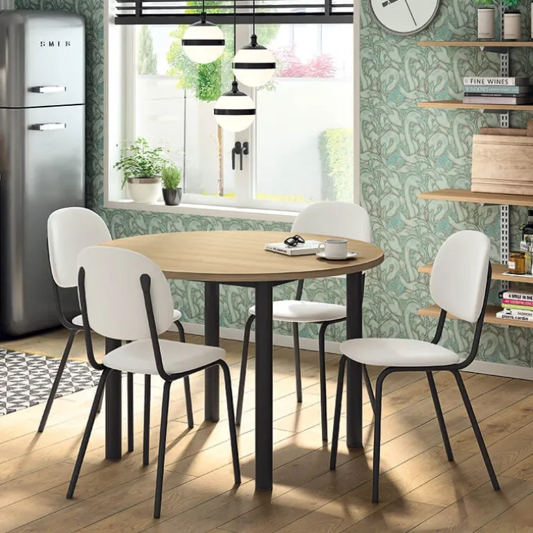 Lustra Table de cuisine ronde en stratifié