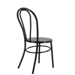 MadinaChaise bistrot vintage en métal noir