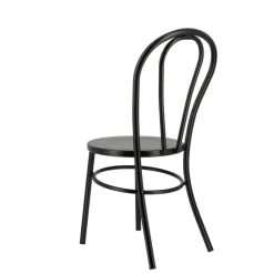 MadinaChaise bistrot vintage en métal noir