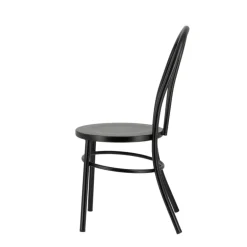 MadinaChaise bistrot vintage en métal noir