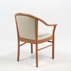 Manuela Fauteuil bridge en bois avec assise et dossier rembourrés