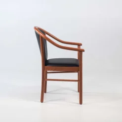 Manuela Fauteuil bridge en bois avec assise et dossier rembourrés
