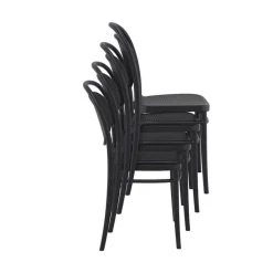 Marcel Chaise de jardin moderne empilable en polypropylène