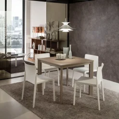 Mario Super Quadrato Table carrée extensible italienne en fénix