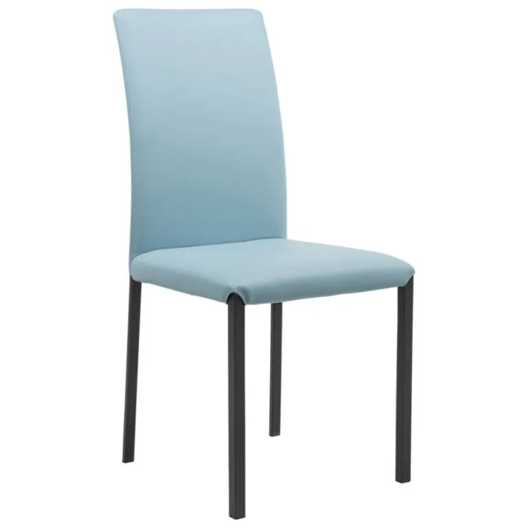 Marion H Chaise de salle à manger contemporaine en synthétique et métal