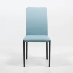 Marion H Chaise de salle à manger contemporaine en synthétique et métal