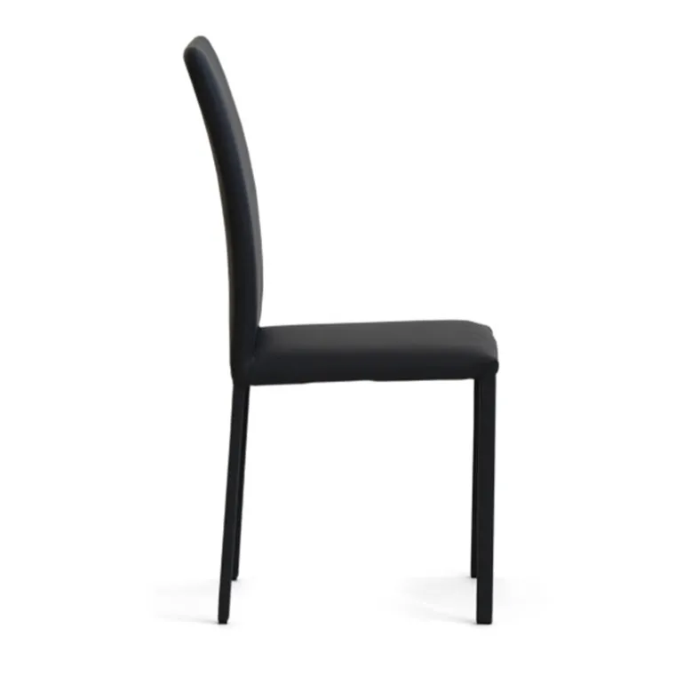 Marion H Chaise de salle à manger contemporaine en synthétique et métal