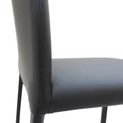 Marion H Chaise de salle à manger contemporaine en synthétique et métal