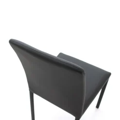 Marion H Chaise de salle à manger contemporaine en synthétique et métal