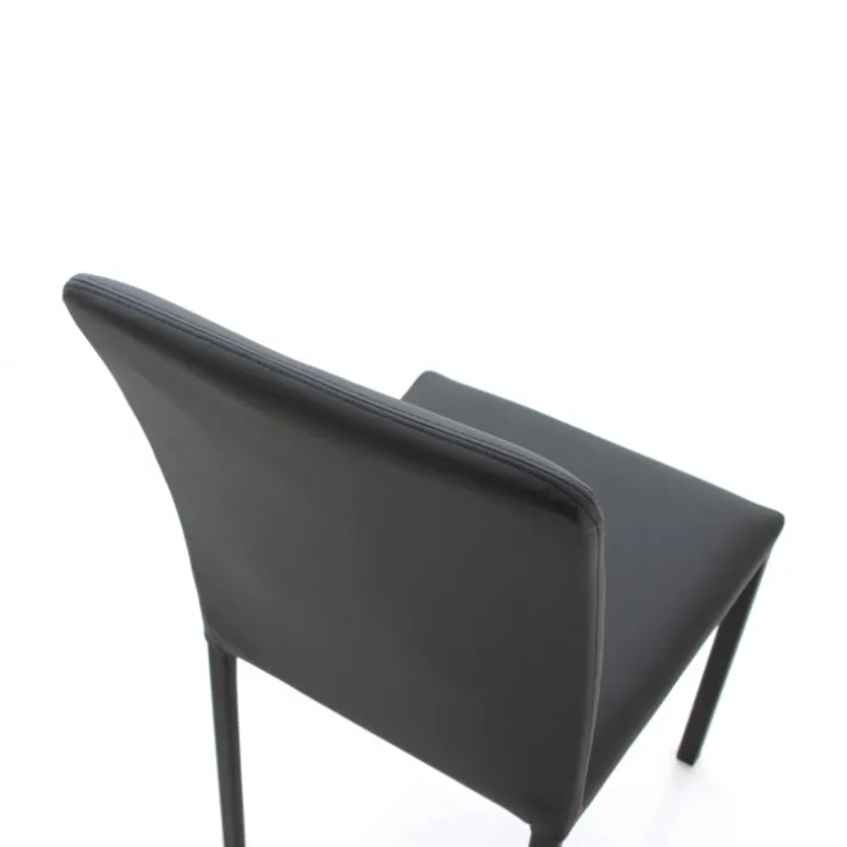 Marion H Chaise de salle à manger contemporaine en synthétique et métal