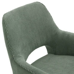 Marius Fauteuil cocooning pivotant en tissu avec pieds bois