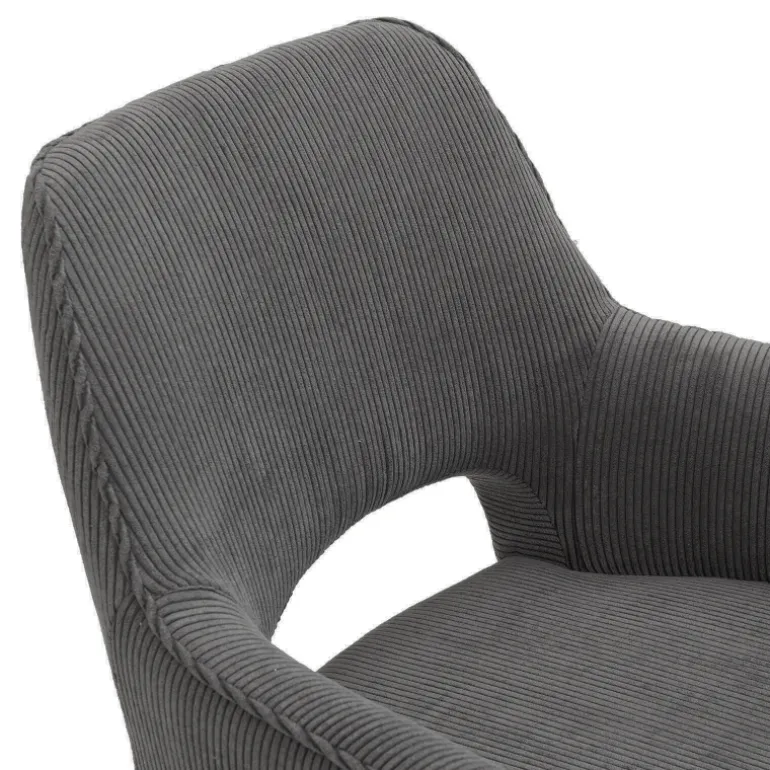 Marius Fauteuil cocooning en tissu avec pieds bois massif