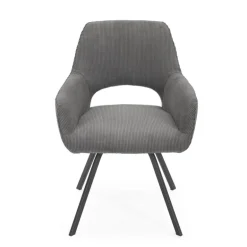Marius Fauteuil cosy en tissu avec pieds en métal
