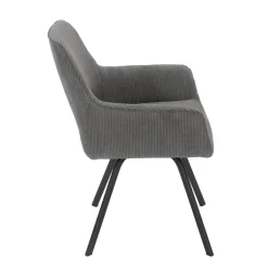 Marius Fauteuil cosy en tissu avec pieds en métal