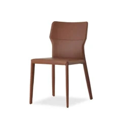 Maryl Chaise gainée contemporaine en croûte de cuir